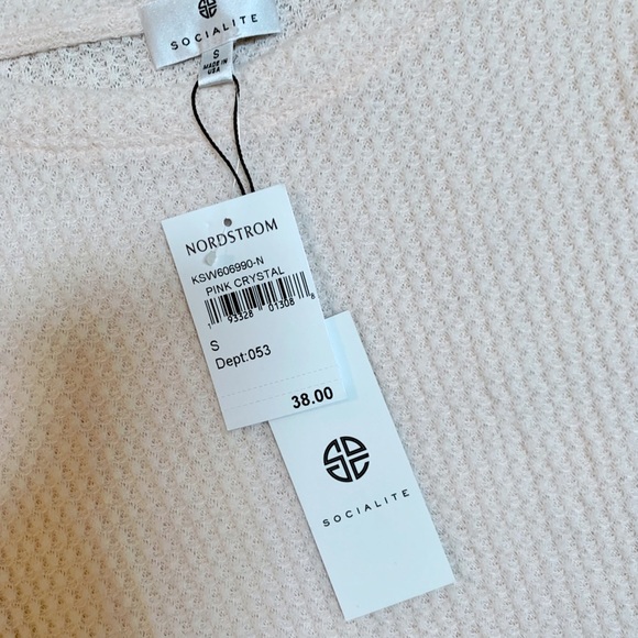 Socialite Pink Waffle Knit Top - Picture 3 of 4